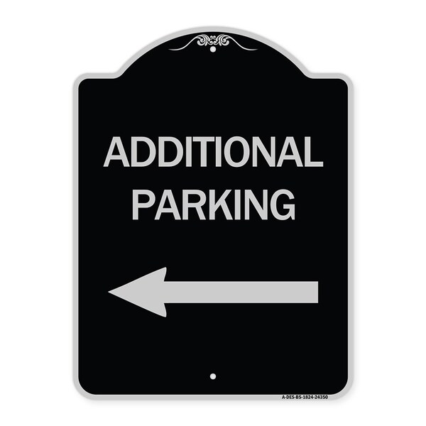 Signmission Additional Parking Left Arrow Heavy-Gauge Aluminum Architectural Sign, 24" x 18", BS-1824-24350 A-DES-BS-1824-24350 - main